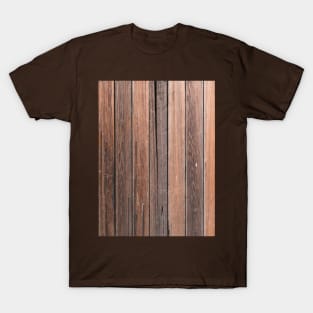 rustic brown barn wood texture wooden T-Shirt
